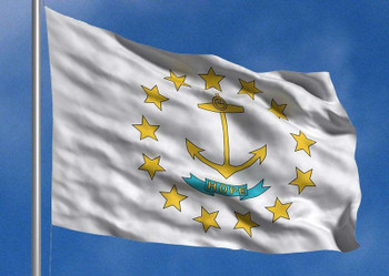 Container Shipping to Molokai 2 The state flag of Rhode Island waving in the wind.