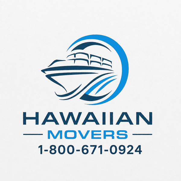 Hawaiian Movers logo with the phone number 1-800-671-0924